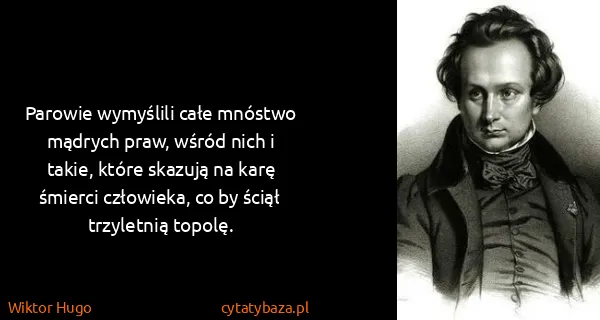 Wiktor Hugo: Parowie wymyślili całe mnóstwo mądrych praw, wśród nich...