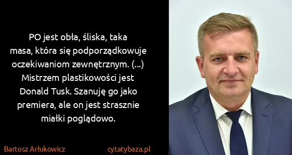 Bartosz Arłukowicz: PO jest obła, śliska, taka masa, która się...