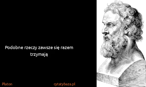 Platon: Podobne rzeczy zawsze się razem trzymają