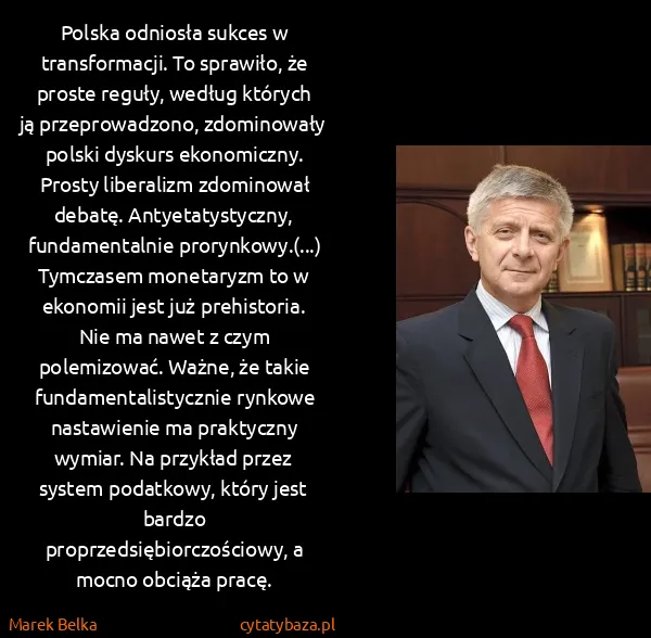 Marek Belka: Polska odniosła sukces w transformacji. To sprawiło, że...
