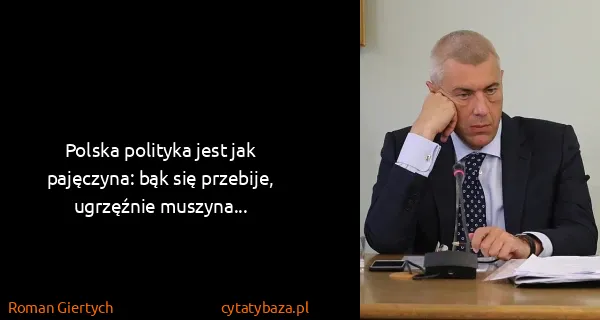 Roman Giertych: Polska polityka jest jak pajęczyna: bąk się przebije,...