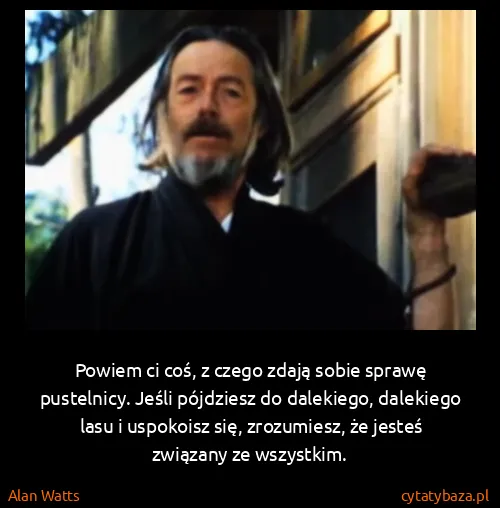 Alan Watts: Powiem ci coś, z czego zdają sobie sprawę pustelnicy....