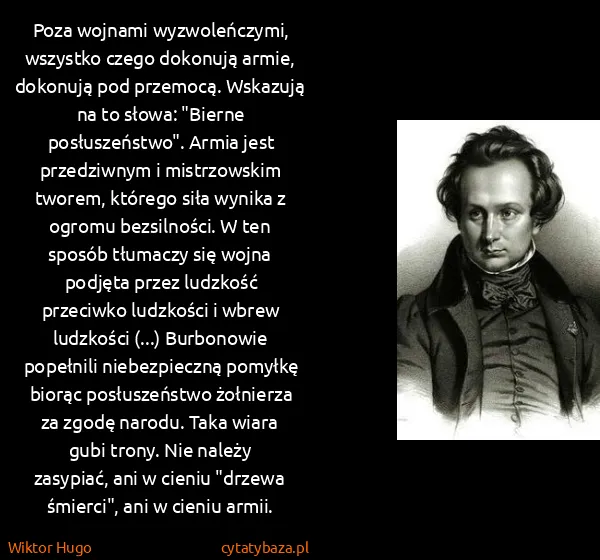 Wiktor Hugo: Poza wojnami wyzwoleńczymi, wszystko czego dokonują...