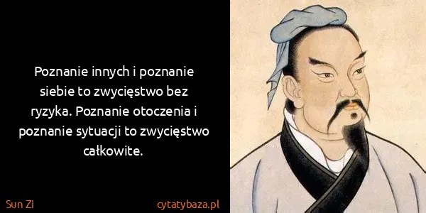 Sun Zi: Poznanie innych i poznanie siebie to zwycięstwo bez...