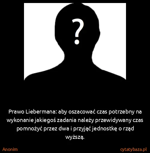 Anonim: Prawo Liebermana: aby oszacować czas potrzebny na...
