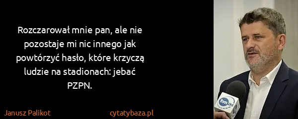 Janusz Palikot: Rozczarował mnie pan, ale nie pozostaje mi nic innego...