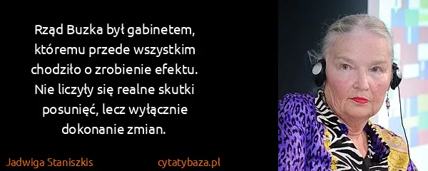 Jadwiga Staniszkis: Rząd Buzka był gabinetem, któremu przede wszystkim...