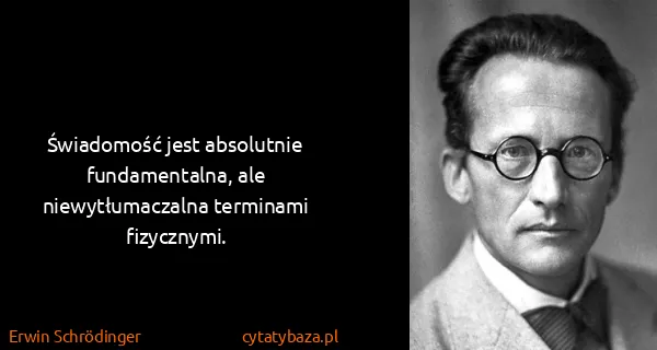 Erwin Schrödinger: Świadomość jest absolutnie fundamentalna, ale...