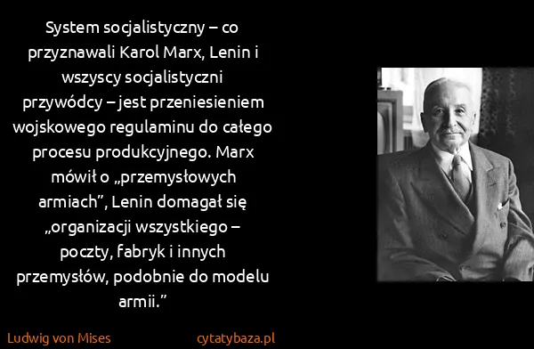 Ludwig von Mises: System socjalistyczny – co przyznawali Karol Marx, Lenin...