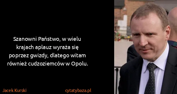Jacek Kurski: Szanowni Państwo, w wielu krajach aplauz wyraża się...