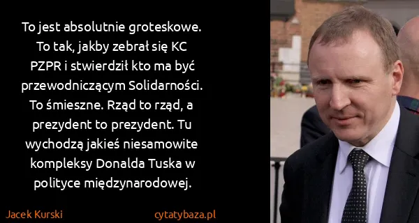 Jacek Kurski: To jest absolutnie groteskowe. To tak, jakby zebrał się...
