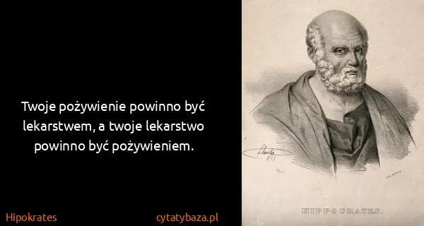 Hipokrates: Twoje pożywienie powinno być lekarstwem, a twoje...
