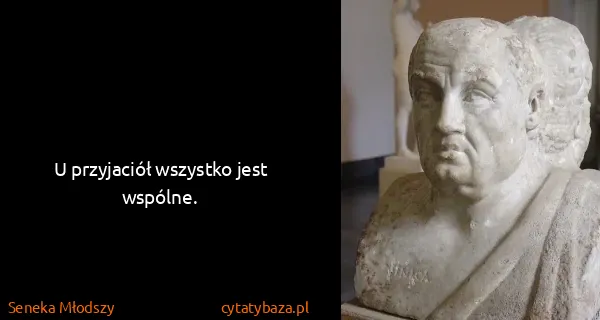 Seneka Młodszy: U przyjaciół wszystko jest wspólne.