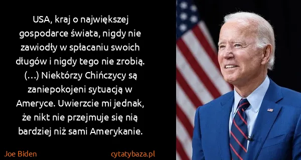 Joe Biden: USA, kraj o największej gospodarce świata, nigdy nie...