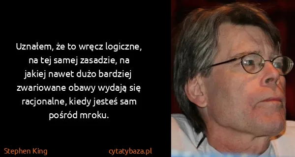 Stephen King: Uznałem, że to wręcz logiczne, na tej samej zasadzie, na...