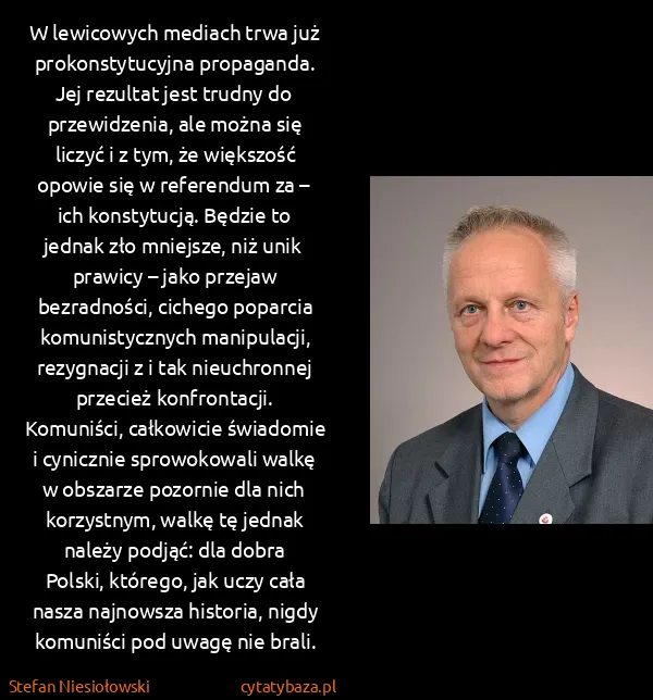 Stefan Niesiołowski: W lewicowych mediach trwa już prokonstytucyjna...