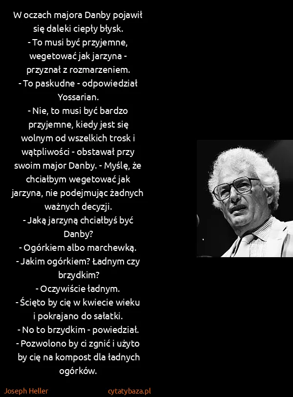 Joseph Heller: W oczach majora Danby pojawił się daleki ciepły... Joseph Heller: W oczach majora Danby pojawił się daleki ciepły...