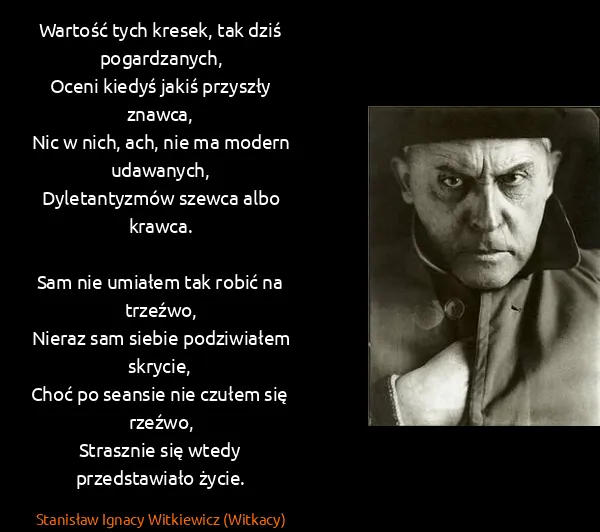 Stanisław Ignacy Witkiewicz (Witkacy): Wartość tych kresek, tak dziś pogardzanych,
Oceni...