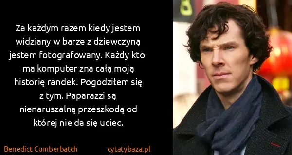 Benedict Cumberbatch: Za każdym razem kiedy jestem widziany w barze z...