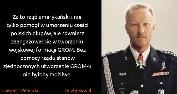 Sławomir Petelicki: Za to rząd amerykański i nie tylko pomógł w umorzeniu...