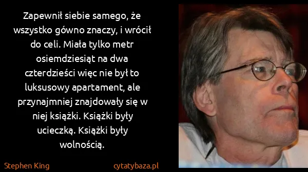 Stephen King: Zapewnił siebie samego, że wszystko gówno znaczy, i...