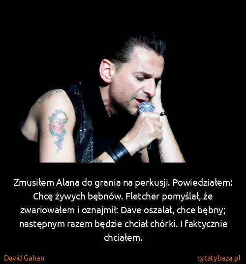 David Gahan: Zmusiłem Alana do grania na perkusji. Powiedziałem: Chcę...
