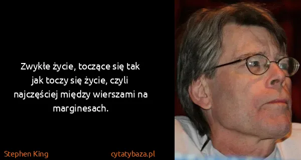 Stephen King: Zwykłe życie, toczące się tak jak toczy się życie, czyli...